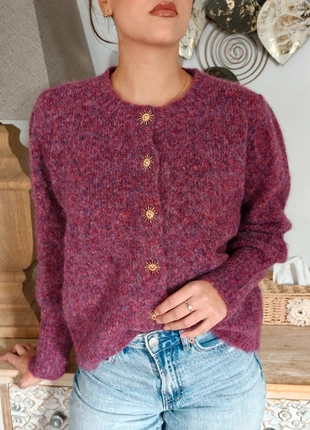 Elyana · Cardigan élégant et douillet bordeaux, marke: sans marque, zustand: Sehr gut, größe: Einheitsgröße, 35,00 €, 37,45 € beinhaltet Vinted-Käuferschutz Pro