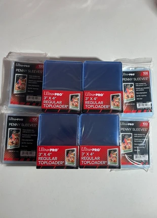 100 top loaders + 400 sleeves Ultra PRO, brand: Pokémon, condition: Very good, €16.90, €18.45 includes Buyer Protection Pro