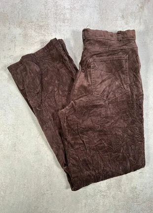 Pantalon Vintage En Velours Côtelé / Corduroy Tribal brun froissé ample taille 6, brand: Vintage Dressing, condition: Very good, size: S / 36 / 8, €14.00, €15.40 includes Buyer Protection Pro