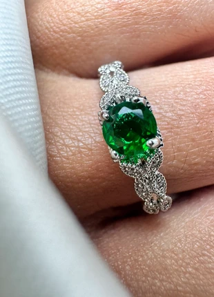 Brand New! Stunning Vintage-Inspired Silver Ring with Deep Emerald-Green Stone, brand: vintage inspired, condition: Very good, size: 17.3 mm / N½, £9.00, £10.15 includes Buyer Protection Pro