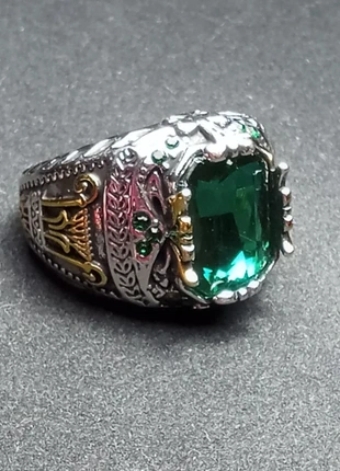 Anello uomo con pietra verde, état: Très bon état, taille: 18,5 mm, 10,99 €, 12,24 € Protection acheteurs incluse