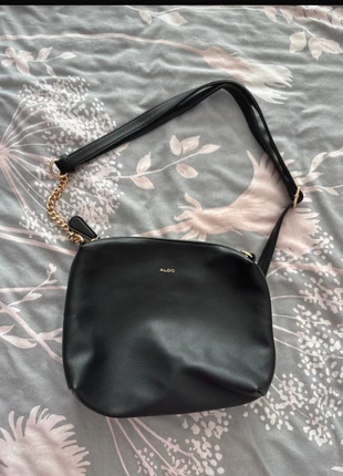 ALDO Black Leather Shoulder Bag, brand: ALDO, condition: New without tags, £5.00, £5.95 includes Buyer Protection