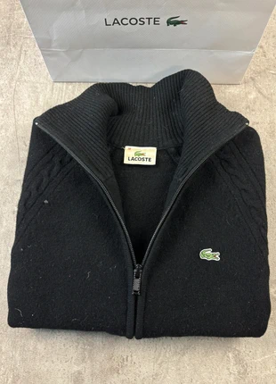 Pull full zips en laine lacoste unies noir logo brodé taille XS femme / KZ109, brand: Lacoste, condition: Very good, size: XS / 34 / 6, €39.90, €42.60 includes Buyer Protection