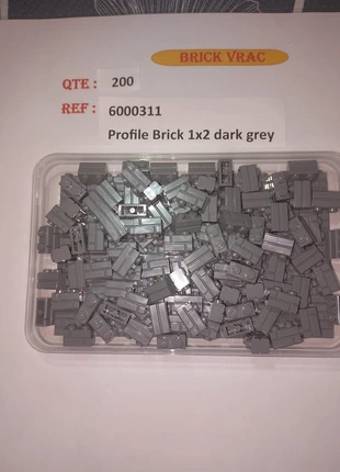 Lego vrac briques 1x2 dark grey gris foncé effet maçonnerie profile, brand: LEGO, condition: Very good, size: One size, €14.00, €15.40 includes Buyer Protection Pro