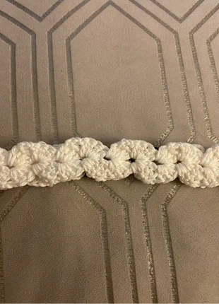 Serre-tête en coton blanc, marque: Fait Main, état: Neuf sans étiquette, 3,00 €, 3,85 € Protection acheteurs incluse