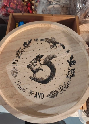 Plateau en bois brut, brand: Noël, condition: New with tags, €3.00, €3.85 includes Buyer Protection