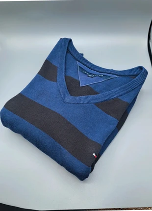 Pull homme col V Tommy Hilfiger rayé bleu marine et noir - Taille XXL en très bon état, marca: Tommy Hilfiger, estado: Muy bueno, tamaño: XXL, 11,38 €, 12,65 € Protección al comprador Pro incluida