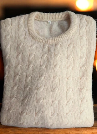 Maglione vintage a trecce in pura lana Shetland – colore panna – taglia 54 IT, marke: Lana, zustand: Sehr gut, größe: XL, 30,00 €, 32,20 € inklusive Vinted-Käuferschutz
