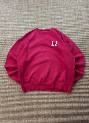 Pull Russell Athletic crewneck bordeaux logo Omega print minimal vintage USA 2000s M mixte #0367, brand: Russell Athletic, condizioni: Buone, taglia: M, €28.00, €30.10 include la Protezione acquisti Pro