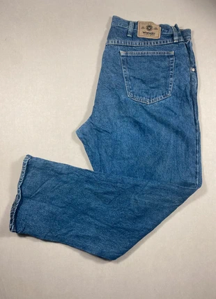 Jeans Wrangler bleu coupe droite large Demin Casual Mode Authentique Coton Taille W40 L32 - A042, marque: Wrangler, état: Très bon état, taille: W40 | FR 50, 15,00 €, 16,45 € Protection acheteurs (Pro) incluse