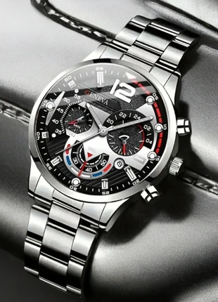 Elegante Herren Edelstahl-Uhr – Stil trifft Funktion!, marque: Sonstiges, état: Neuf sans étiquette, taille: 39–42 mm, 6,00 €, 7,00 € Protection acheteurs incluse