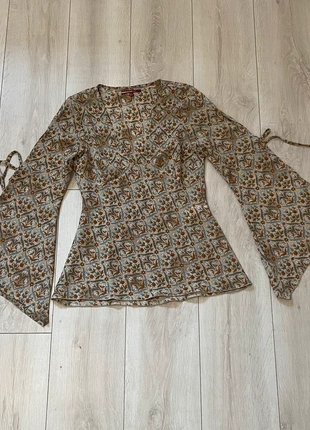 Blouse chemise à fleurs élégante manche volant bouffante, marke: Zara, zustand: Neu, größe: M / 38 / 10, 13,00 €, 14,35 € inklusive Vinted-Käuferschutz