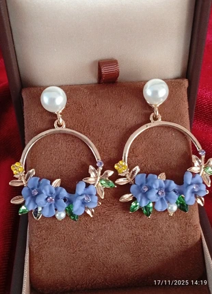 Pendientes de Aro de Flor Joyería Vintage Bisutería Bohemia Boho Earrings Statement Jewelry, marca: flower hoop earrings, estado: Muy bueno, 7,90 €, 9,00 € Protección al comprador incluida