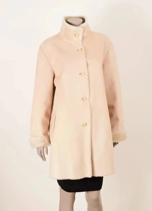 Manteau imitation peau retournée Julia S. Roma – beige – taille 44 (L), marca: Julia S. Roma, estado: Muito bom, tamanho: L / 40 / 12, €40.00, €42.70 inclui Proteção do Comprador