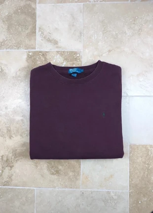 Pull col rond Polo Ralph Lauren - Homme XXL - Bordeaux violacé logo vert foncé, marke: Ralph Lauren, zustand: Sehr gut, größe: L, 50,00 €, 53,20 € beinhaltet Vinted-Käuferschutz Pro