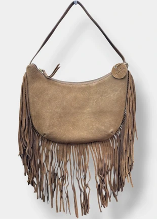 Leather Fringe Scoop Shoulder Bag, brand: Accessorize, condition: New without tags, £48.00, £51.10 includes Buyer Protection Pro
