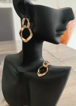 Boucles d’oreilles pendantes géométriques chics dorées, marque: Tendance, état: Très bon état, 7,90 €, 9,00 € Protection acheteurs (Pro) incluse