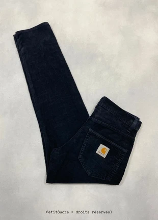 Pantalon Carhartt wip Droit Noir Bleu Velours côtelés Klondike Pant Corduroy - Taille S w28 #886, brand: Carhartt, condition: Very good, size: W28, €39.00, €41.65 includes Buyer Protection Pro
