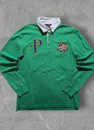 Polo rugby Piel de Toro de hombre verde con cuello blanco talla S clásico elegante, marca: Piel de Toro, estado: Muy bueno, tamaño: S, 9,00 €, 10,15 € Protección al comprador incluida