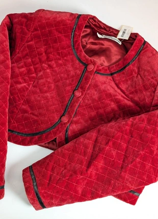RÉF646 Veste Courte Cacharel Enfant 12 Ans Velours Matelassé Rouge Bordeaux Made in France, marca: Cacharel, estado: Muy bueno, tamaño: 12 años / 152 cm, 10,00 €, 11,20 € Protección al comprador incluida
