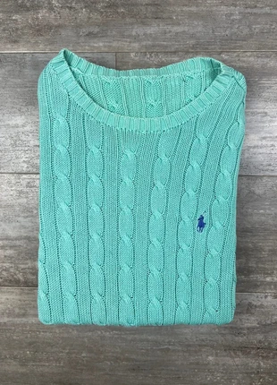 Torsadé Tressé Polo Ralph Lauren Col rond | Taille M | Turquoise / Menthe logo brodé, marque: Ralph Lauren, état: Très bon état, taille: M / 38 / 10, 30,00 €, 32,20 € Protection acheteurs incluse