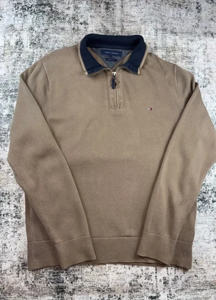 Pull d’hiver half zip col camionneur Tommy Hilfiger beige brun taille L homme - 2944, brand: Tommy Hilfiger, condition: Very good, size: L, €34.90, €37.35 includes Buyer Protection Pro