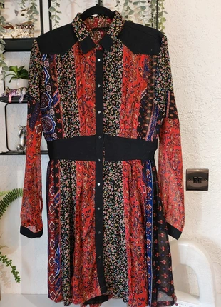 Diesel Patchwork Shirt Dress Boho Paisley Floral Mix Size M, brand: Diesel, condition: Very good, size: M / 10, £14.50, £15.93 includes Buyer Protection