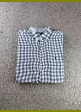 Chemise Ralph Lauren À Carreaux Bleu Et Blanc Col Boutonné Manches Longues Taille L, marque: Ralph Lauren, état: Très bon état, taille: L, 15,00 €, 16,45 € Protection acheteurs incluse