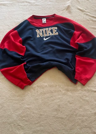📌Sweat Nike Vintage Y2K Made in USA Rework style Boxy fit -blue navy/red- taille XL, marque: Nike, état: Neuf sans étiquette, taille: XL / 42 / 14, 38,00 €, 40,60 € Protection acheteurs incluse