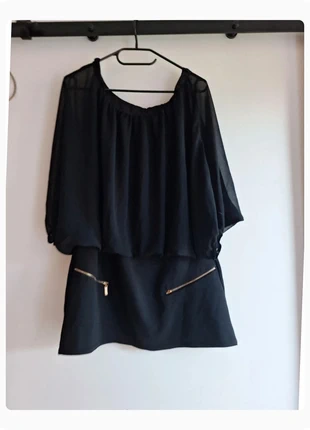 R0229. Robe noire manches chauve-souris T40, état: Très bon état, taille: L / 40 / 12, 5,00 €, 5,95 € Protection acheteurs (Pro) incluse