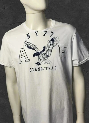 T-shirt American Eagle Outfitters NY77 Blanc M Aigle College Vintage 100% Coton, marque: American Eagle, état: Très bon état, taille: M, 4,90 €, 5,85 € Protection acheteurs incluse
