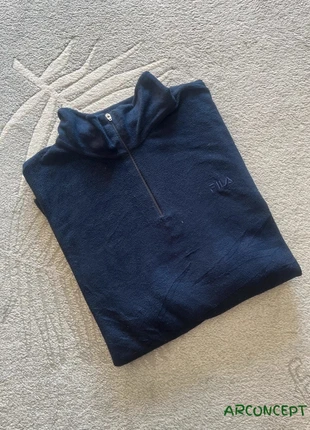 Polaire légère FILA – Bleu marine avec logo brodé - 100% polyester - Taille L/XL - Homme, brand: FILA, condition: Good, size: L, €14.50, €15.93 includes Buyer Protection Pro