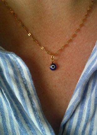 Petite goutte d'eau oeil protecteur 🌟 Nazar 🌟 collier acier inoxydable réglable ajustable doré, brand: acier inoxydable, condition: Very good, €8.00, €9.10 includes Buyer Protection Pro