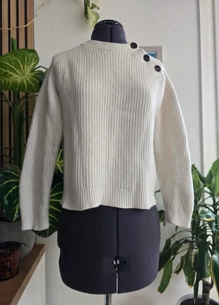 Pull crème en maille épaisse laine et coton - Sézane - Taille S - 36, brand: Sézane, condition: Very good, size: S / 36 / 8, €55.00, €58.45 includes Buyer Protection