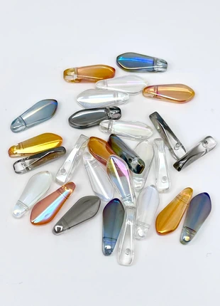 20 perles en verre 6x16 mm, état: Très bon état, 2,20 €, 3,01 € Protection acheteurs incluse