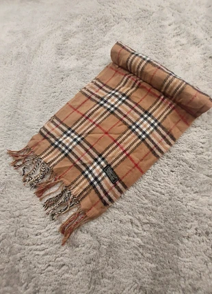Écharpe Burberry en laine d'agneau vintage y2k avec monogramme à carreaux beige blanc noir / EB20, brand: Burberry, condition: Very good, €20.00, €21.70 includes Buyer Protection