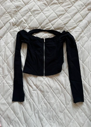 Top blouse bustier noir Bershka Y2K alt goth, marca: Bershka, estado: Muy bueno, tamaño: XS / 34 / 6, 5,00 €, 5,95 € Protección al comprador incluida