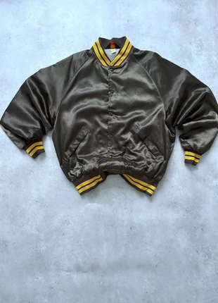 Veste satinée américaine Pla-Jac – Marron & Jaune / Vintage 90s / Homme / Taille XL, brand: pla-jac, condition: Very good, size: XL, €20.00, €21.70 includes Buyer Protection