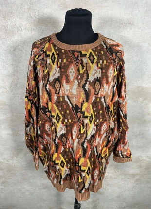Pull Hiver Ethnic Vintage 80s 90s y2k Toby's marron beige jaune noir motif taille M, brand: Vintage Dressing, condition: Very good, size: M / 38 / 10, €27.00, €29.05 includes Buyer Protection Pro
