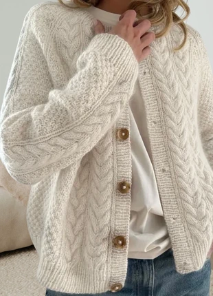 Gilet boutonné torsadé chic crème, marke: Vintage Dressing, zustand: Neu, größe: S / 36 / 8, 35,00 €, 37,45 € inklusive Vinted-Käuferschutz