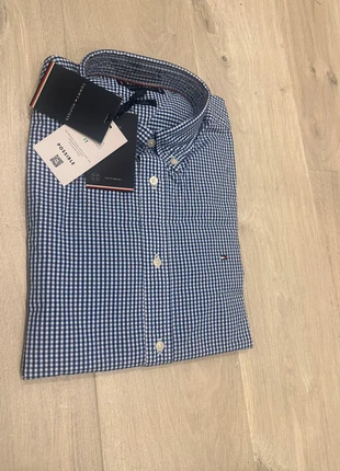 Tommy Hilfiger Men’s Flex Poplin Gingham Regular Fit Shirt (Size L), marca: Tommy Hilfiger, estado: Novo com etiquetas, tamanho: L, €54.90, €58.35 inclui Proteção do Comprador