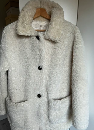 Manteau moumoute blanc mango, marca: Mango, estado: Bom, tamanho: S / 36 / 8, €25.00, €26.95 inclui Proteção do Comprador