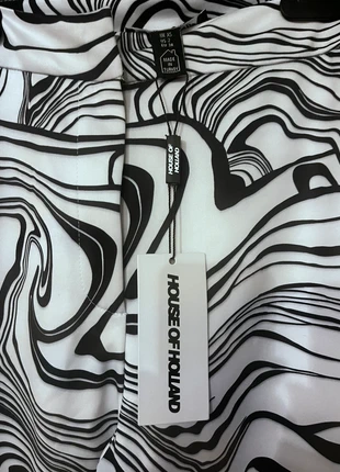 House of Holland Monochrome Swirl Flare Trousers, brand: House of Holland, condition: New with tags, size: XS / 6, £25.00, £26.95 includes Buyer Protection
