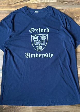 Vintage 80s Oxford University Logo Chest T-shirt Navy Men’s XL Single Stitch, brand: American Vintage, condition: Very good, size: XL, £12.00, £13.30 includes Buyer Protection