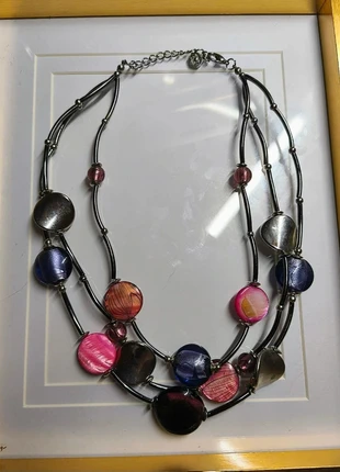 Collier Ikita 3 rangs – perles colorées élégantes, style arty chic, brand: Ikita, condition: Very good, €17.50, €19.08 includes Buyer Protection