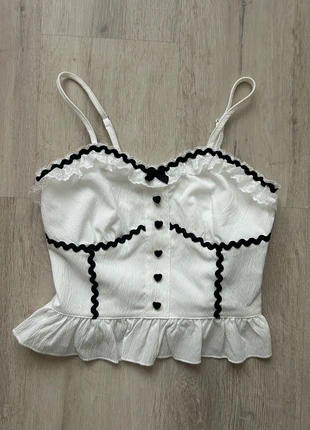 Weißes coquette oberteil, marke: COQUETTE, zustand: Sehr gut, größe: XS / 34 / 6, 10,00 €, 11,20 € inklusive Vinted-Käuferschutz