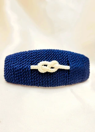 Barrette hair clip pince marin sailor leather paris chic timeless old money heritage luxury classic, brand: Vintage Chic, condition: Very good, €14.00, €15.40 includes Buyer Protection