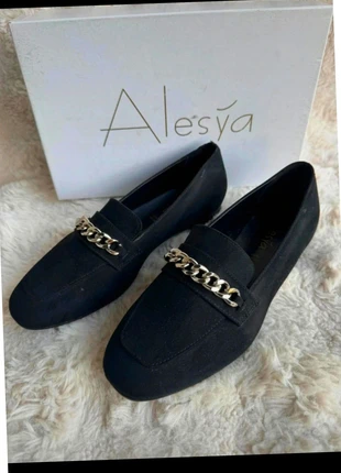 Mocassins femme Alesya en daim véritable noir – Taille 37 – Neuf, brand: Alesya, condizioni: Nuovo senza cartellino, taglia: 37, €14.00, €15.40 include la Protezione acquisti