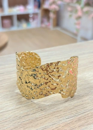 Bracelet jonc en acier inoxydable martelé, brand: Boutique indépendante, condition: Very good, €20.00, €21.70 includes Buyer Protection Pro