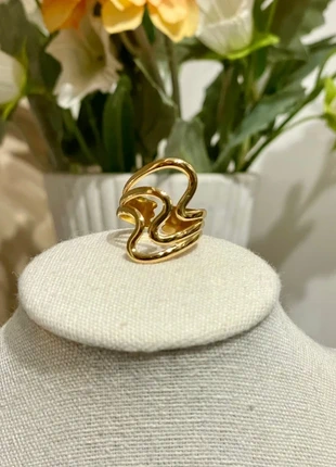 Bague vague dorée – design minimaliste et moderne, brand: Tendance, condition: Very good, size: Adjustable, €8.90, €10.05 includes Buyer Protection Pro